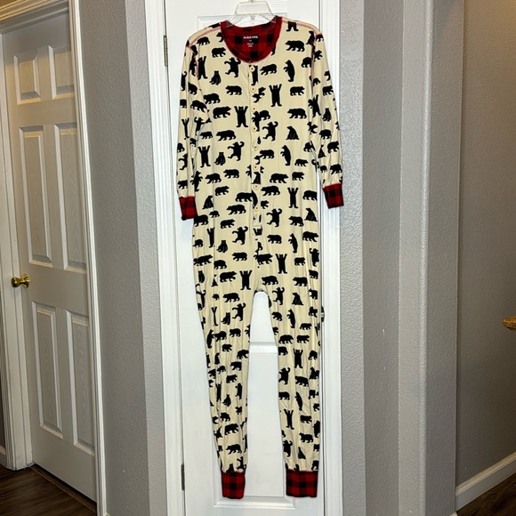 Black Bear Unisex Adult Onesie (L) - Picture 2 of 8
